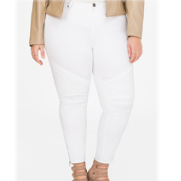 Ashley Stewart Pants - New! Ashley Stewart Zip Moto Ankle Skinny Pant -18
